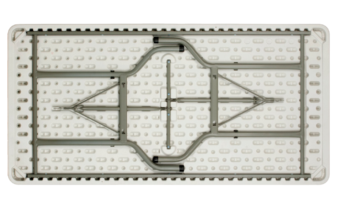 Mesa retangular dobrável 152 cm