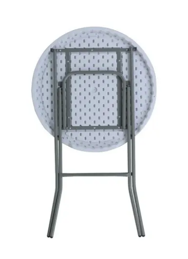 Mesa redonda dobrável 80cm alta tipo Bistrô