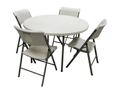 Mesa redonda dobrável 120 cm